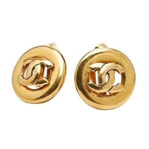 Chanel Cc Logo Round Clip-On Earrings #222119C62B